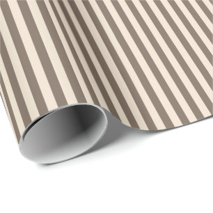Stripes van bruin en tan cadeaupapier