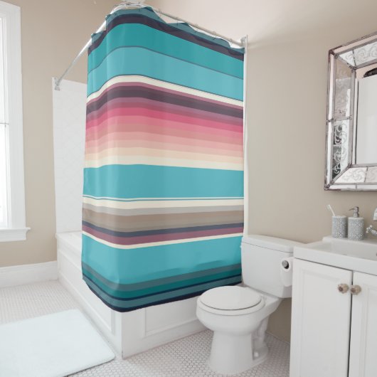 Stripes van de horizon douchegordijn (In situ)