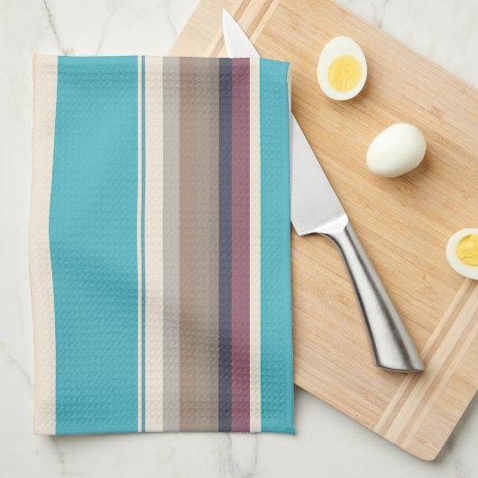 Stripes van de horizon theedoek (Quarter Fold)