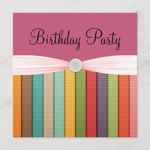 Stripes van de regenboog van de Colour Girlie Birt Kaart