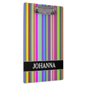 Stripes van diverse kleuren + Klembord van de Naam (Rechts)