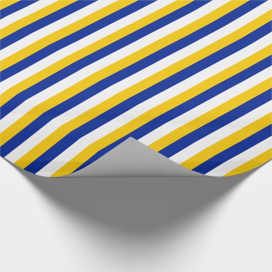 Stripes van geel, blauw en wit papier (Hoek)