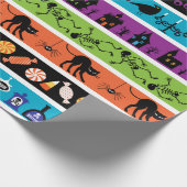 Stripes van kleurrijk patroon van gehalogeneerde s cadeaupapier (Hoek)