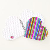 Stripes van verschillende kleuren — Heart-vormige  Notitieboek (Binnen)