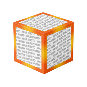 STRIPES-verlopen - oranje geel + uw ideeën Kubus