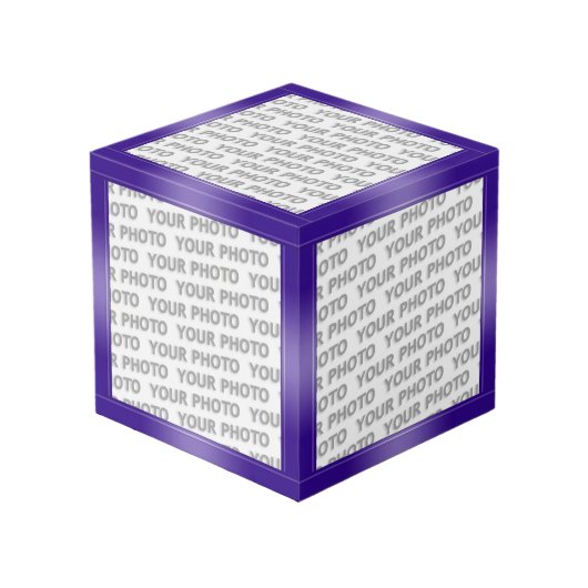 STRIPES-verlopen - violet en uw ideeën Kubus (Voorkant hoekig)