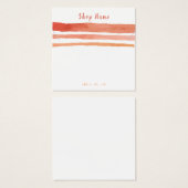 Stripes vierkant ketting of armband vierkante visitekaartjes (Voorkant /achterkant)