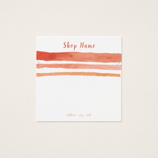 Stripes vierkant ketting of armband vierkante visitekaartjes (Voorkant)