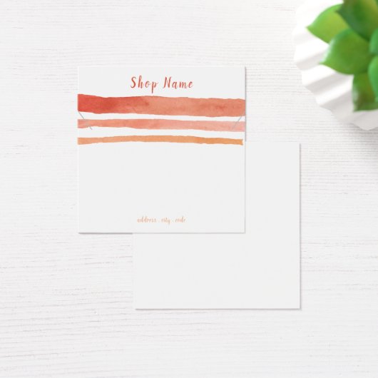 Stripes vierkant ketting of armband vierkante visitekaartjes (Bureau)