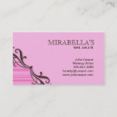 Stripes Visitekaartje Roze bruin (Achterkant)