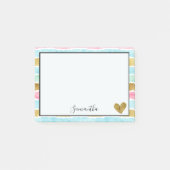 Stripes voor Chic Gold Waterverf Post-it® Notes (Voorkant)