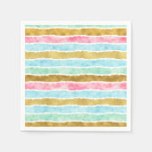 Stripes voor Chic Gold Waterverf Servetten (Voorkant)