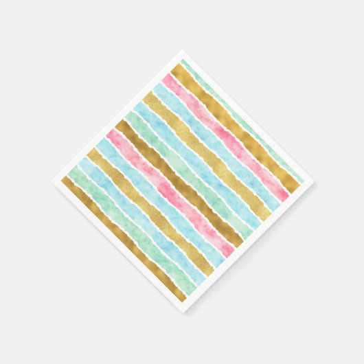 Stripes voor Chic Gold Waterverf Servetten (Hoek)