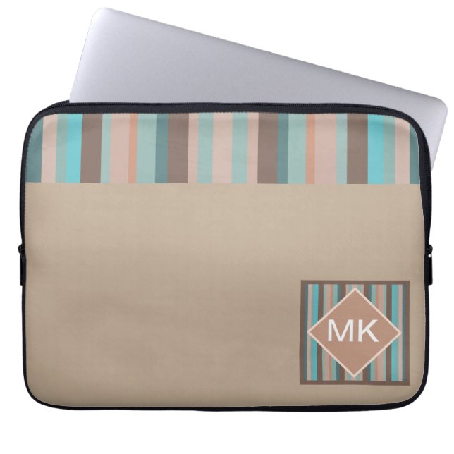 Stripes voor de Stille Oceaan Laptop Sleeve (Voorkant)