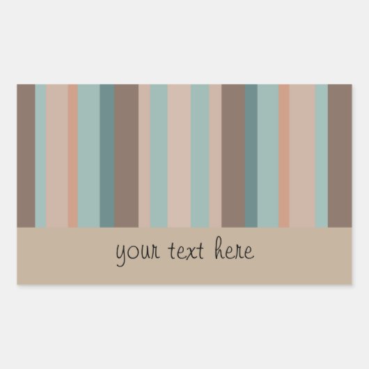 Stripes voor de Stille Oceaan Rechthoekige Sticker (Voorkant)