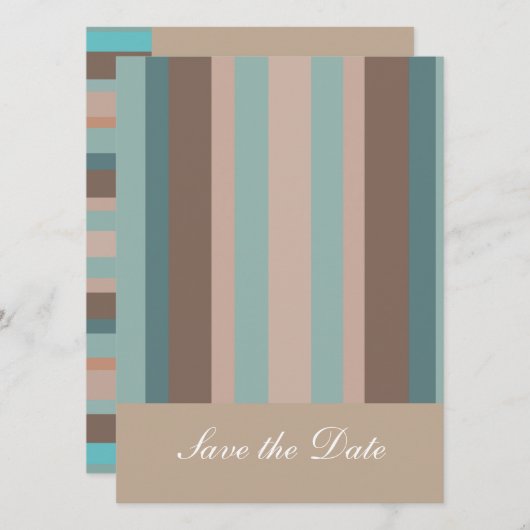 Stripes voor de Stille Oceaan Save The Date (Voorkant / Achterkant)