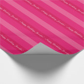 Stripes voor hot-roze strips van tappapier cadeaupapier (Hoek)