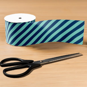 Stripes voor lichtgroen en zeemacht grosgrain lint