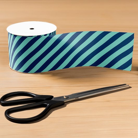 Stripes voor lichtgroen en zeemacht grosgrain lint
