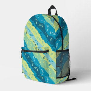 Stripes voor muzieknoten bedrukte rugzak