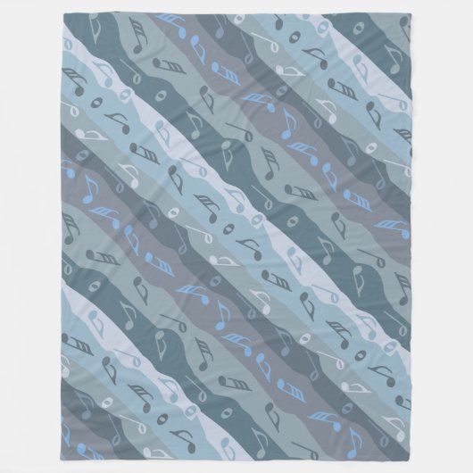 Stripes voor muzieknoten fleece deken (Voorkant)