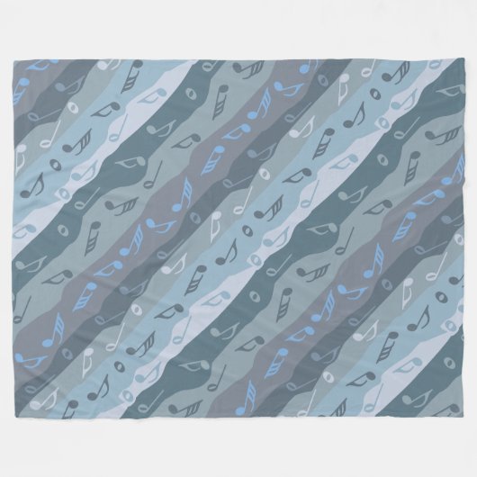 Stripes voor muzieknoten fleece deken (Voorkant (Horizontaal))
