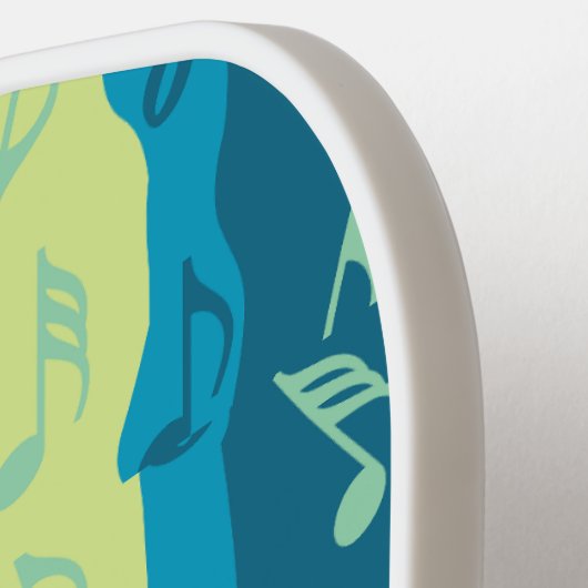 Stripes voor muzieknoten pickleball paddle (Links Detail)