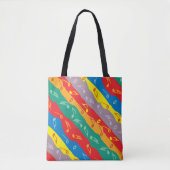 Stripes voor muzieknoten tote bag (Voorkant)
