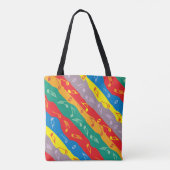 Stripes voor muzieknoten tote bag (Achterkant)