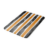 Stripes voor zwarte en Oranje halloween Waterverf Badmat (Gekanteld)