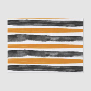 Stripes voor zwarte en Oranje halloween Waterverf Tissuepapier