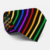Stripes voor zwarte en regenboog stropdas (Opgerold)