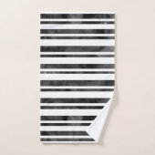 Stripes voor zwarte en witte Waterverf Bad Handdoek (Handdoek)