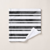 Stripes voor zwarte en witte Waterverf Bad Handdoek (Wasdoekje)