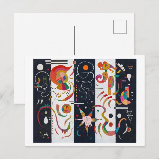 Stripes, Wassily Kandinsky Briefkaart (Voorkant / Achterkant)