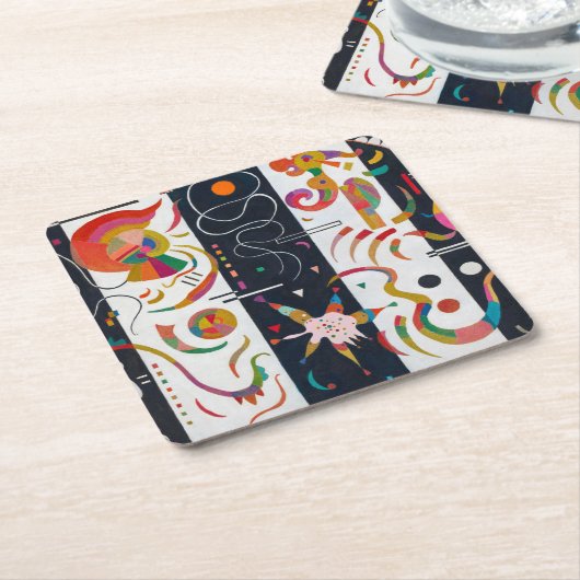 Stripes, Wassily Kandinsky Kartonnen Onderzetters (Schuin)
