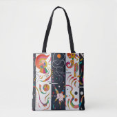 Stripes, Wassily Kandinsky Tote Bag (Voorkant)