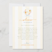 Stripes Wedding Welcome Letter Itinerary Card Kaart (Voorkant)