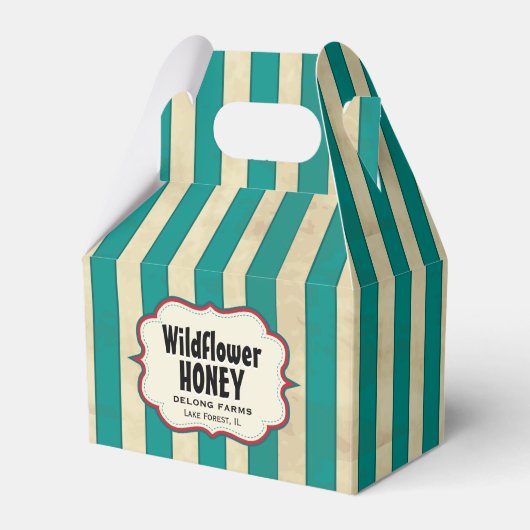 Stripes Wildflower Honing Product Boxes Bedankdoosjes (Voorkant Zijde)