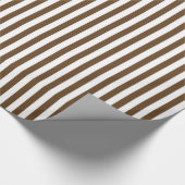Stripes - wit en donkerbruin cadeaupapier (Hoek)
