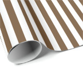 Stripes - wit en donkerbruin cadeaupapier (Rol Hoek)