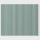 Stripes - wit en donkergroen cadeaupapier (Vlak)
