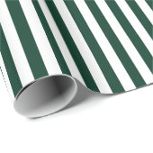 Stripes - wit en donkergroen cadeaupapier (Rol Hoek)
