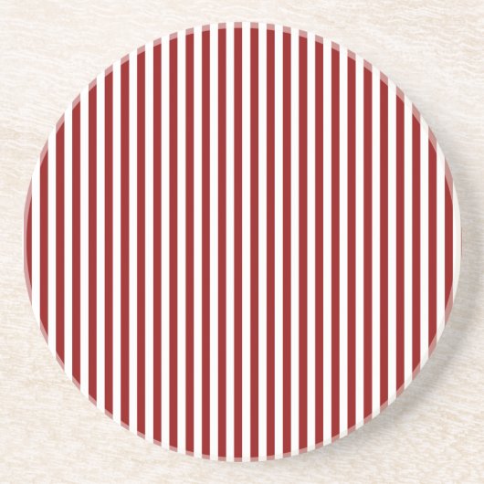 Stripes - wit en donkerrood zandsteen onderzetter (Voorkant)