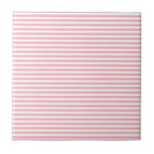 Stripes - wit en licht roze tegeltje (Voorkant)