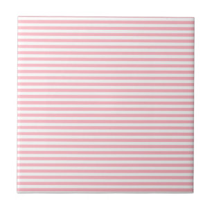 Stripes - wit en licht roze tegeltje