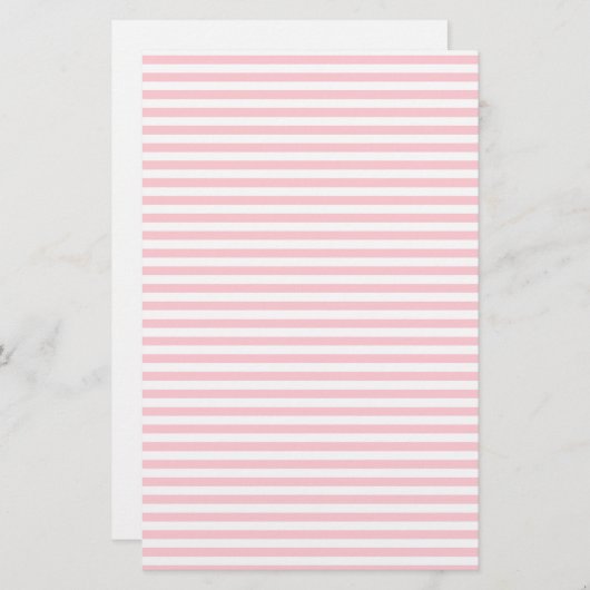 Stripes - wit en roze briefpapier (Voorkant / Achterkant)