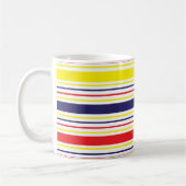 Stripes Yellow Blue Red Koffiemok (Links)