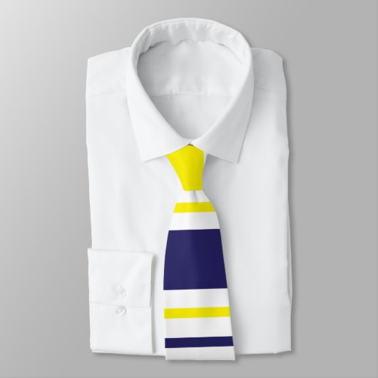 Stripes Yellow Blue Red Pattern Stropdas (Gebonden)