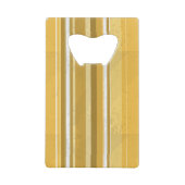 Stripes Yellow Creditkaart Flessenopener (Voorkant)